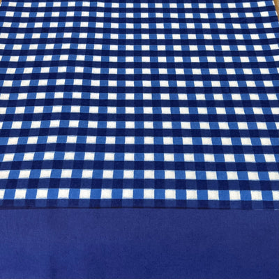 Check Table Cloth - Navy & Royal Blue