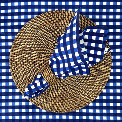 Navy & Royal Blue Check Napkin