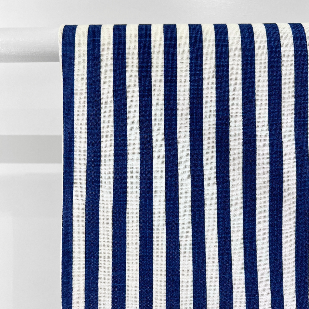 Cotton Stripe Napkin - Navy