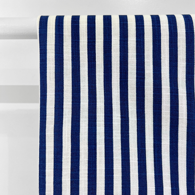 Cotton Stripe Napkin - Navy