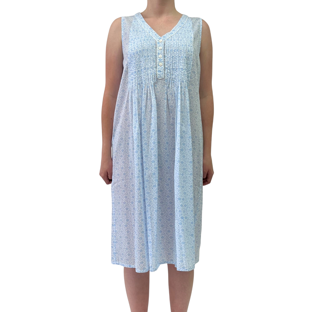 Sleeveless Nightie - Blue