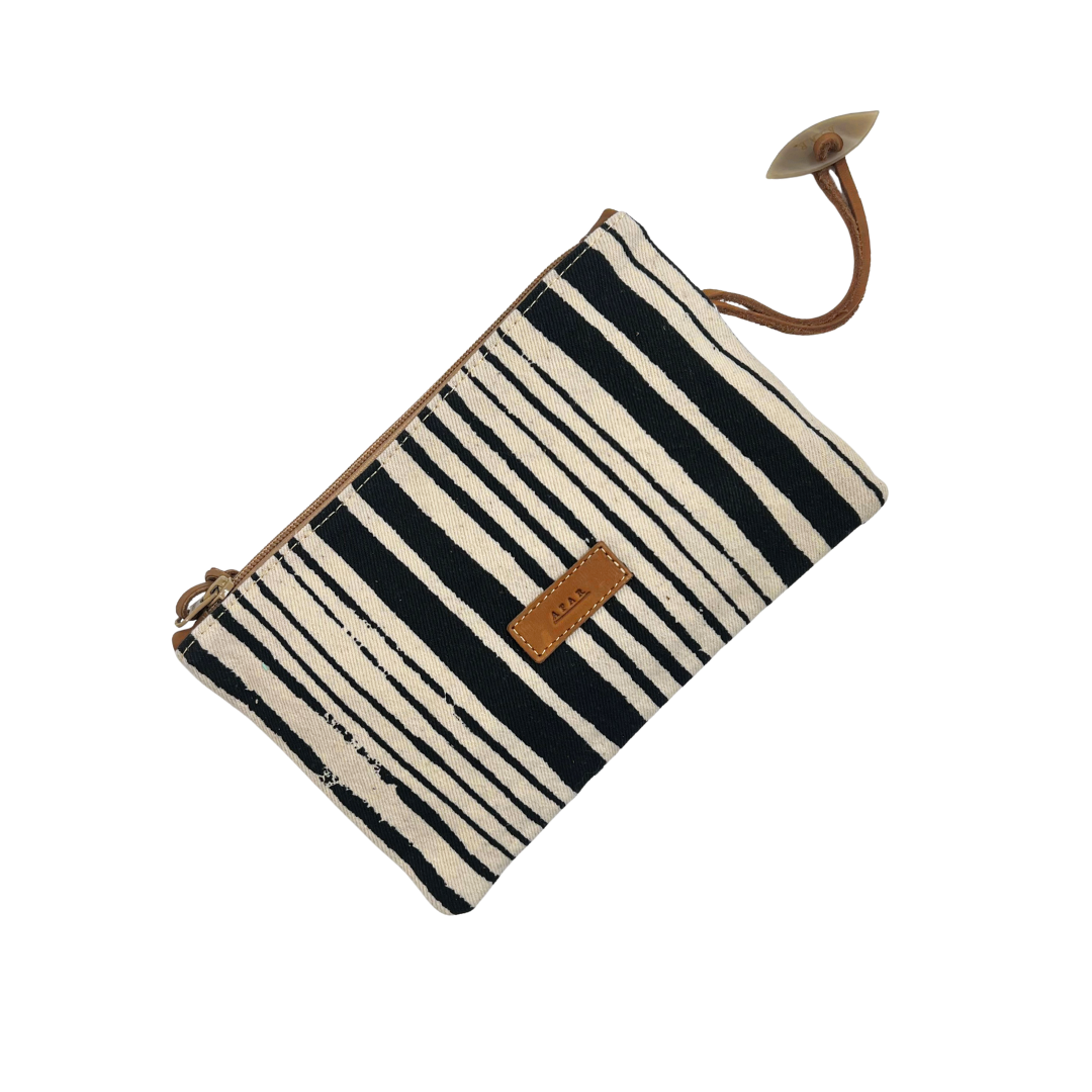 Canvas Pouch - Navy Lines