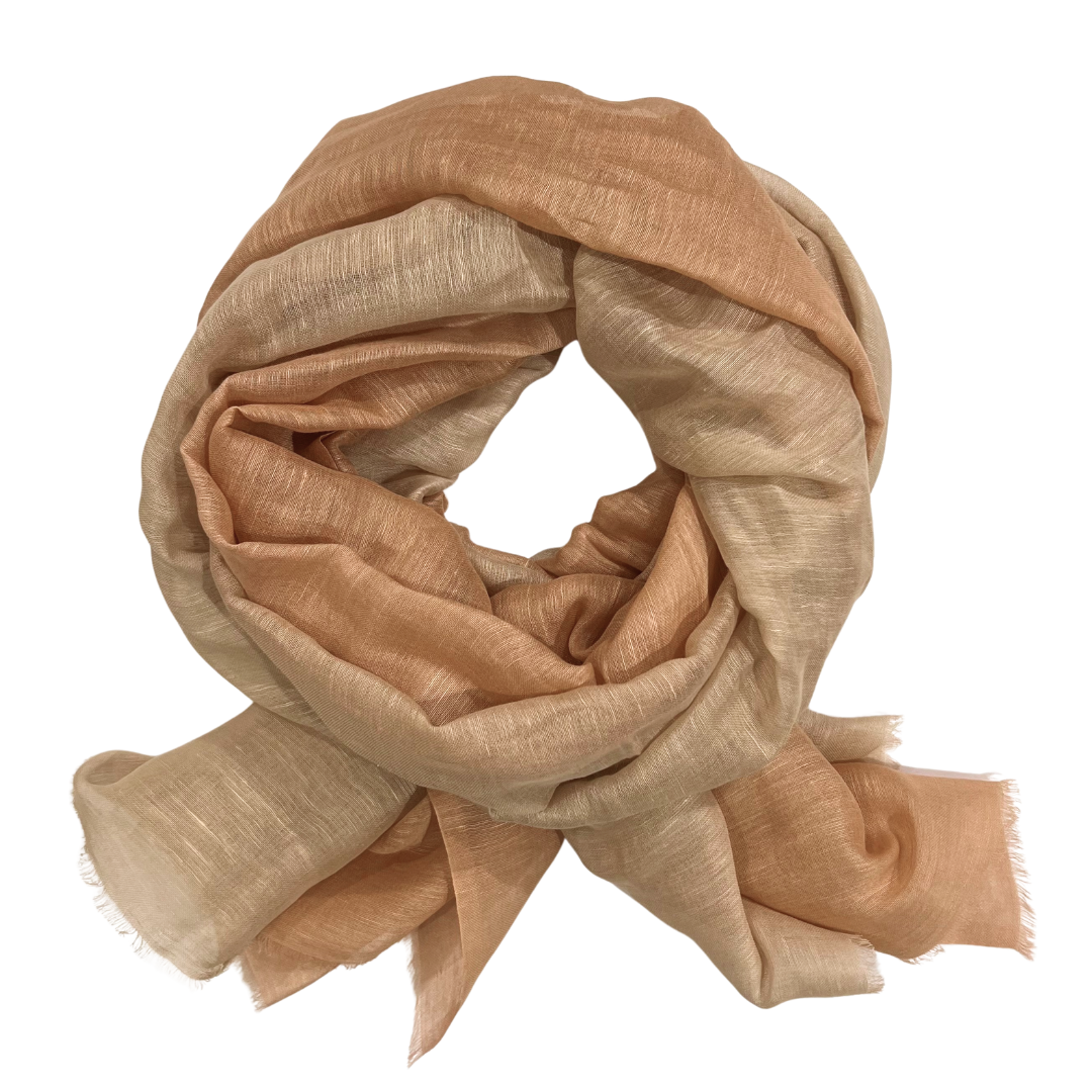 Scarf - Linen/Cotton Ombre Sand