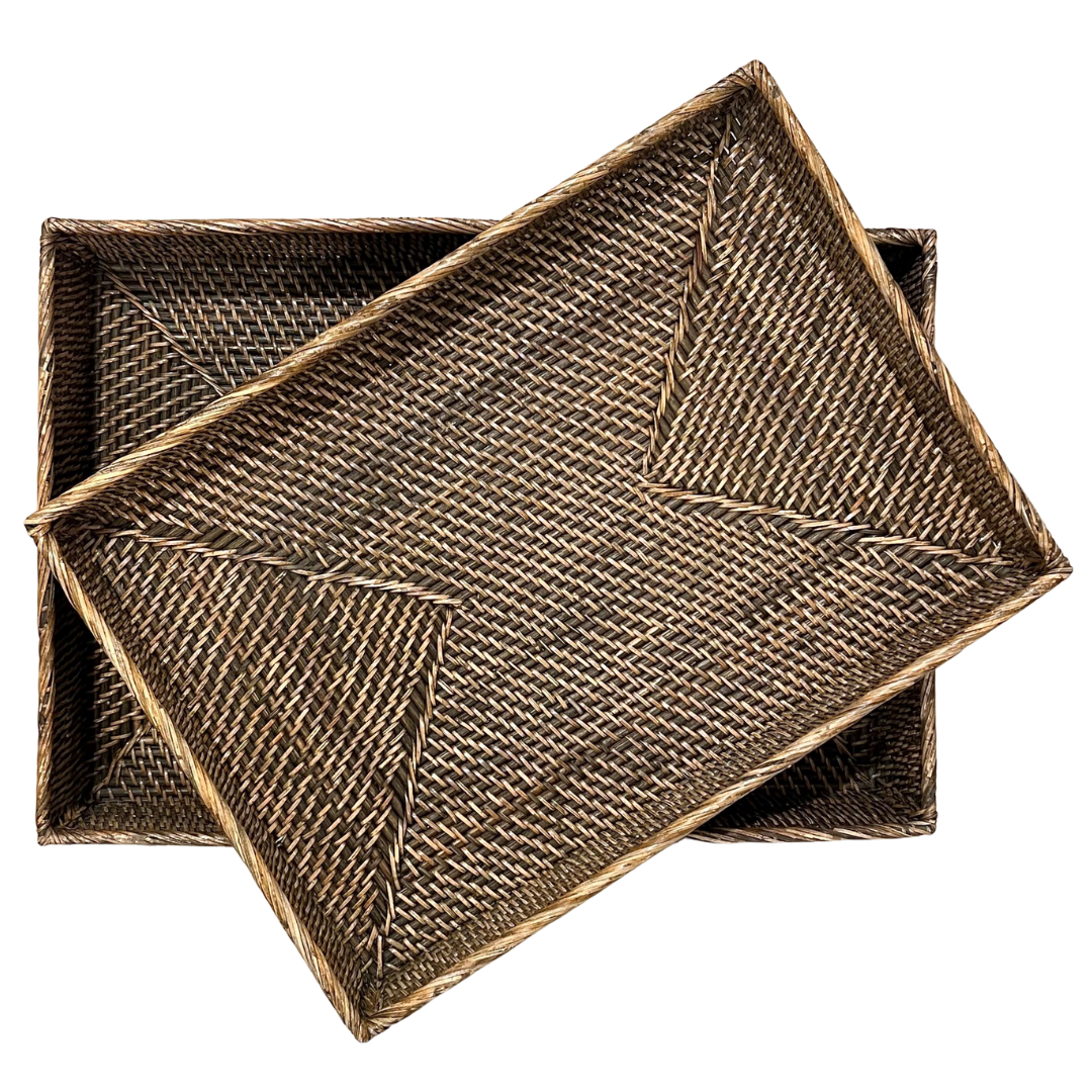 Brown Ottoman Tray - 2 sizes (available in-store only)