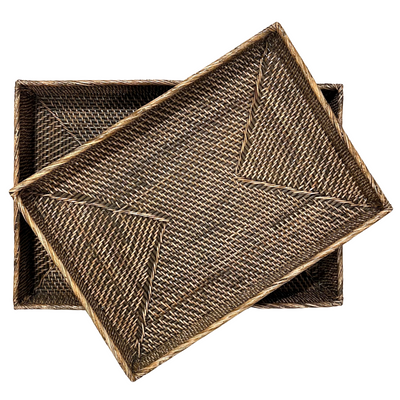 Brown Ottoman Tray - 2 sizes (available in-store only)