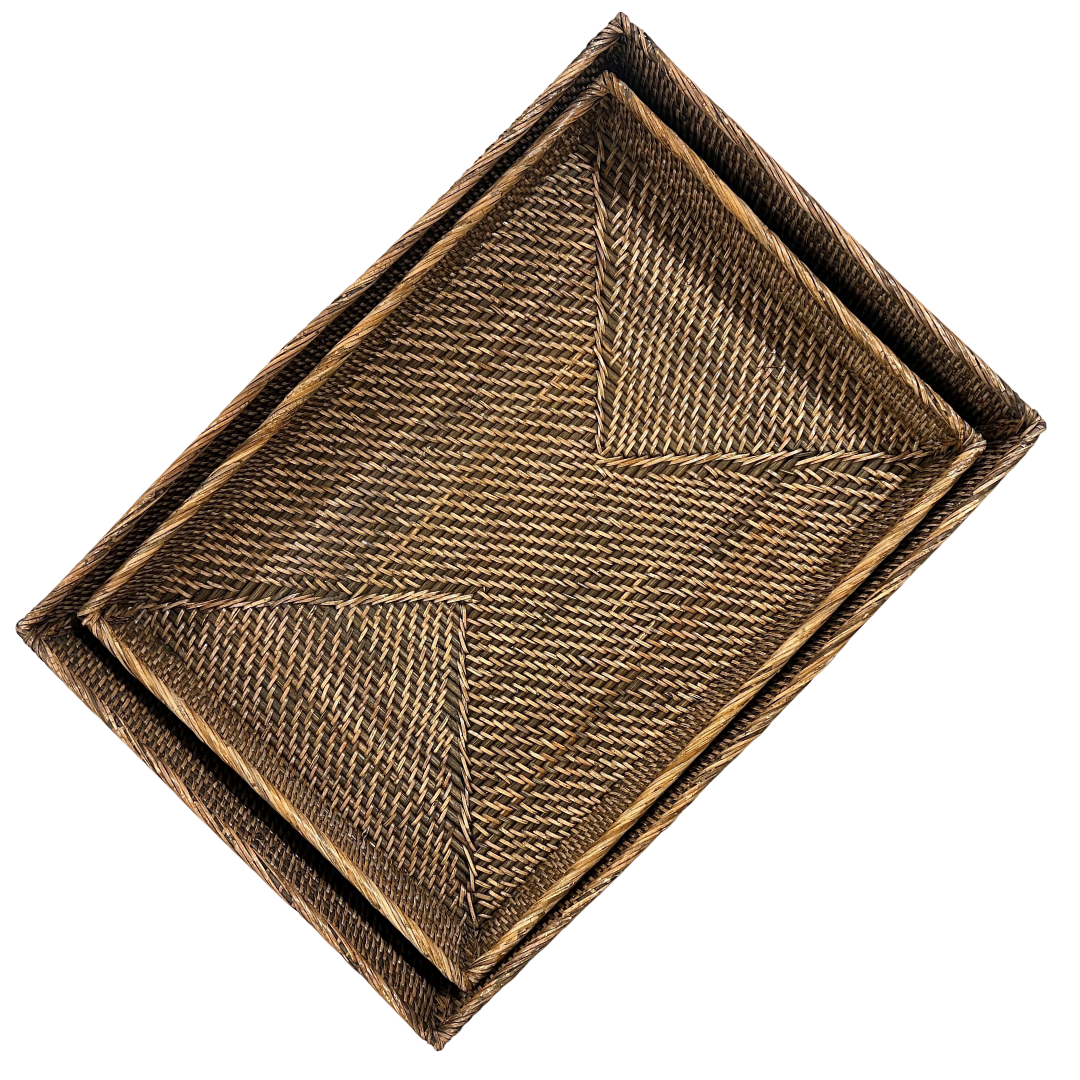Brown Ottoman Tray - 2 sizes (available in-store only)