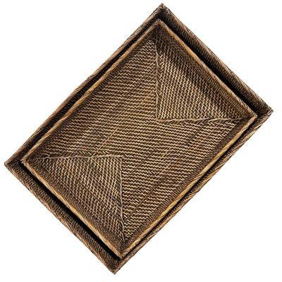 Brown Ottoman Tray - 2 sizes (available in-store only)