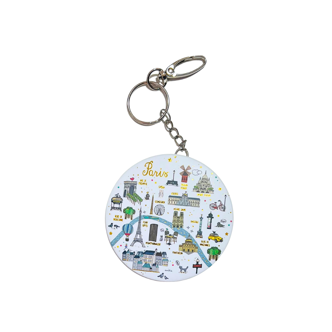 Keyring Paris Map