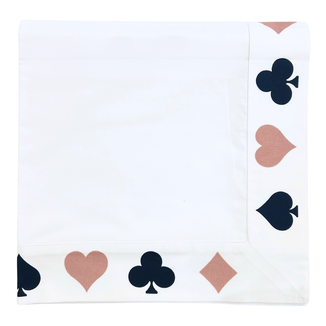 Bridge Tablecloth - Pink & Navy