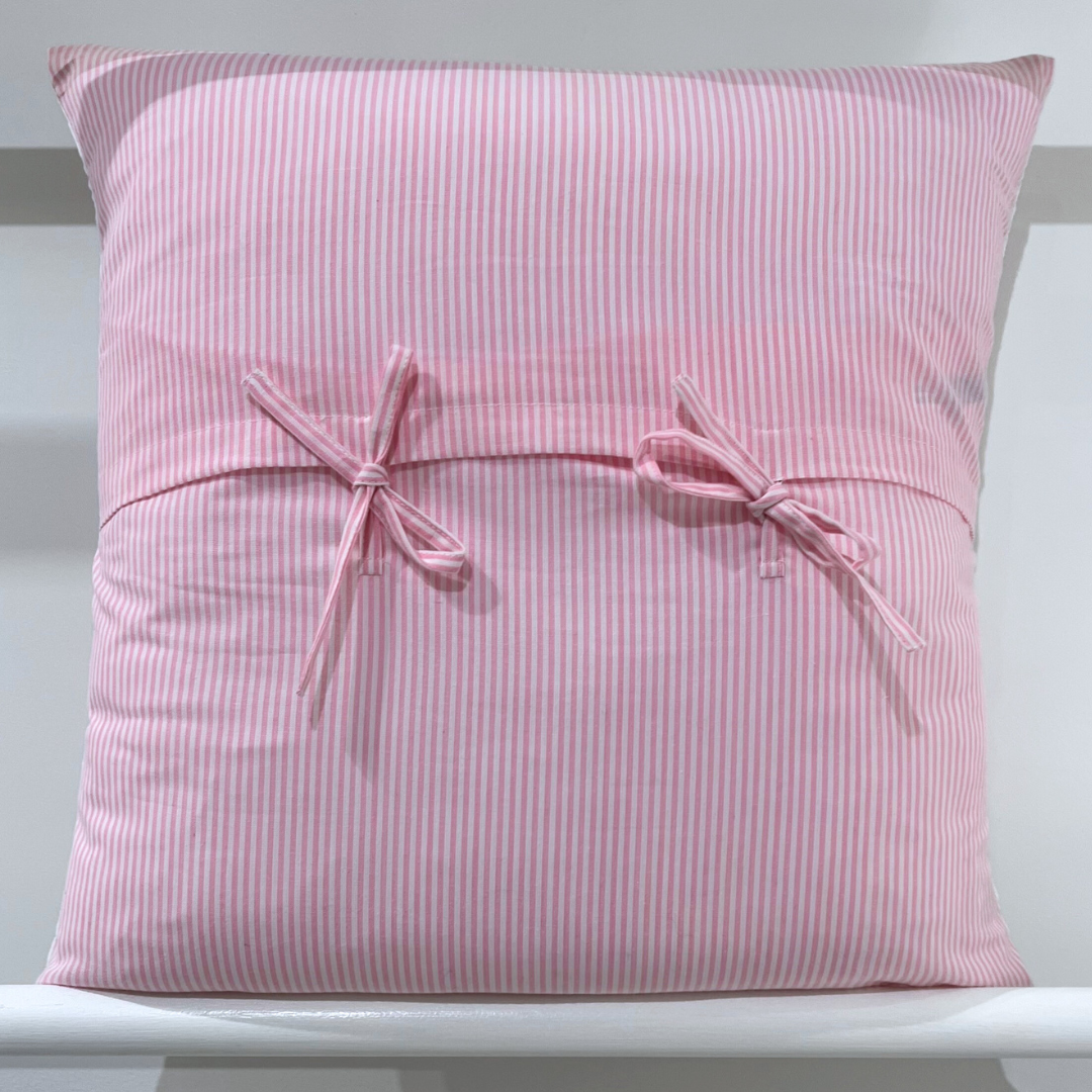 Quilted Cushion Cover - Pink Heart