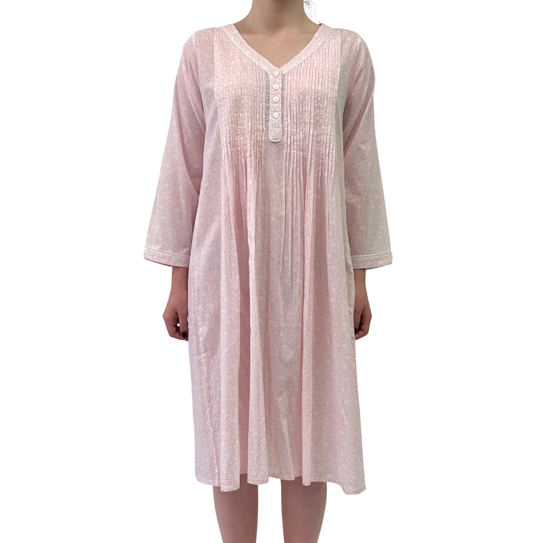 3/4 Sleeve Nightie - Pale Pink