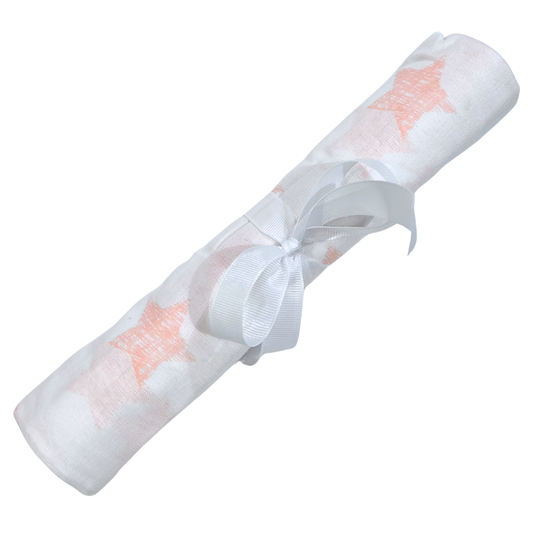 Muslin Wrap - Pink Star