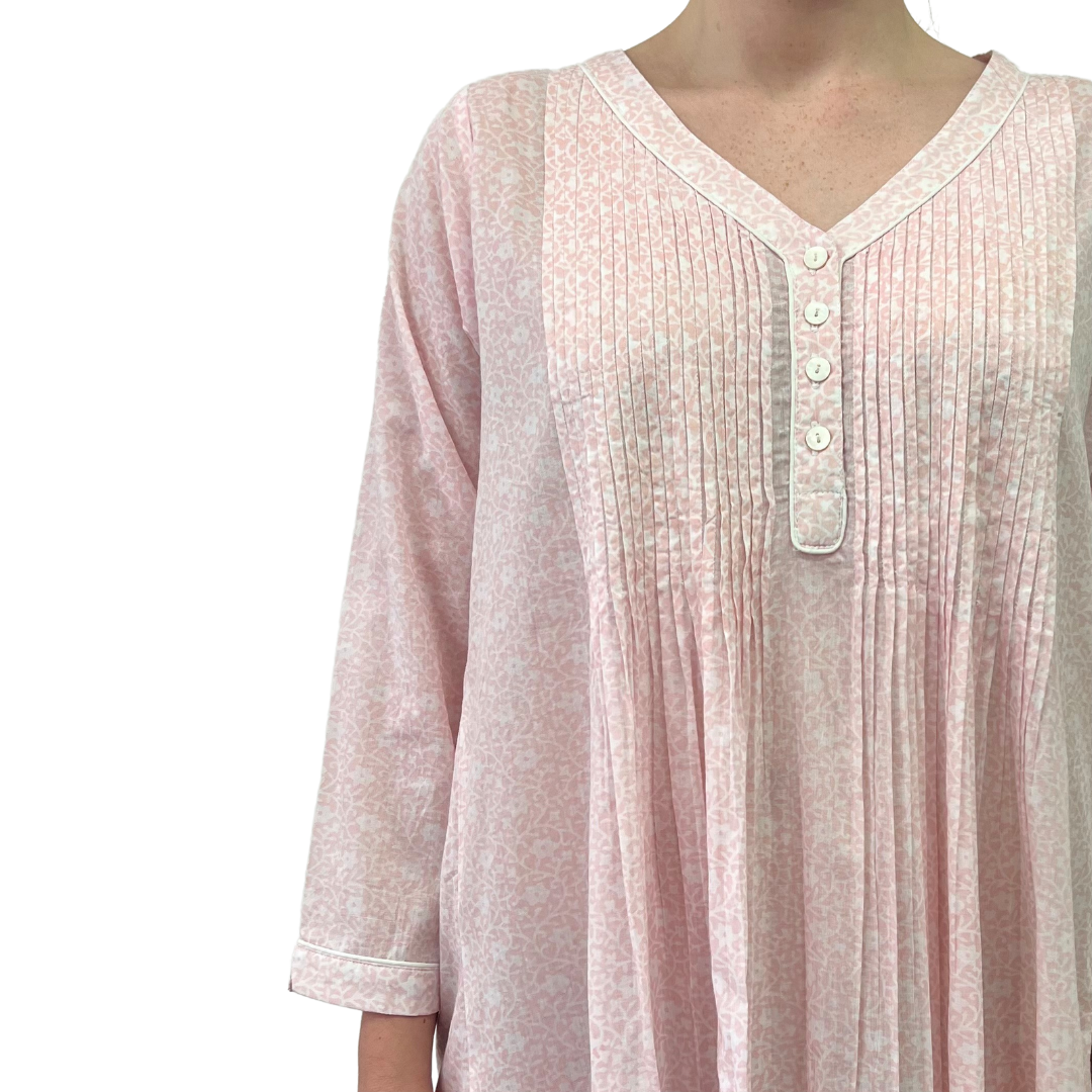 3/4 Sleeve Nightie - Pale Pink