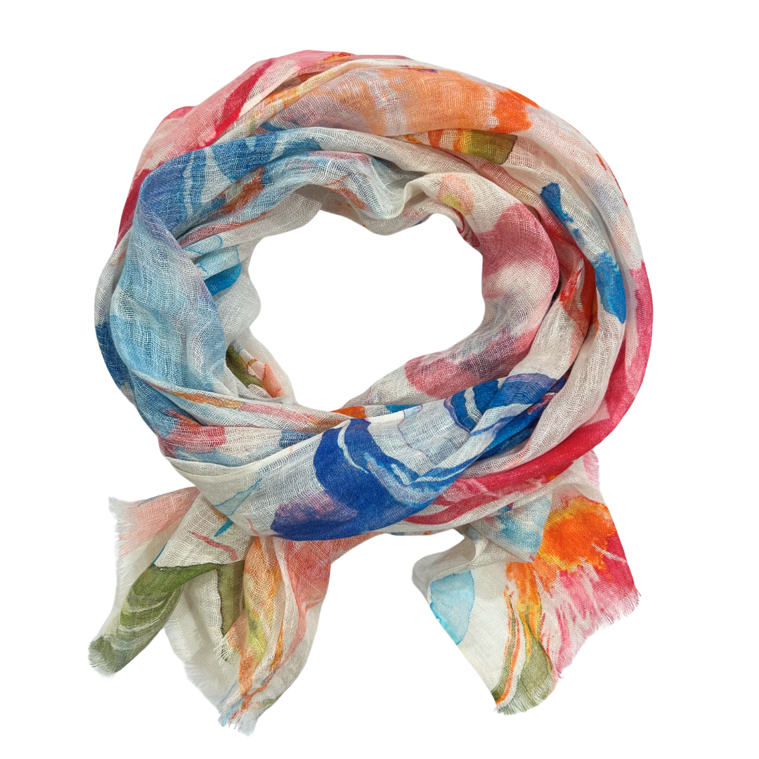 Scarf - Linen Multi Colour #12