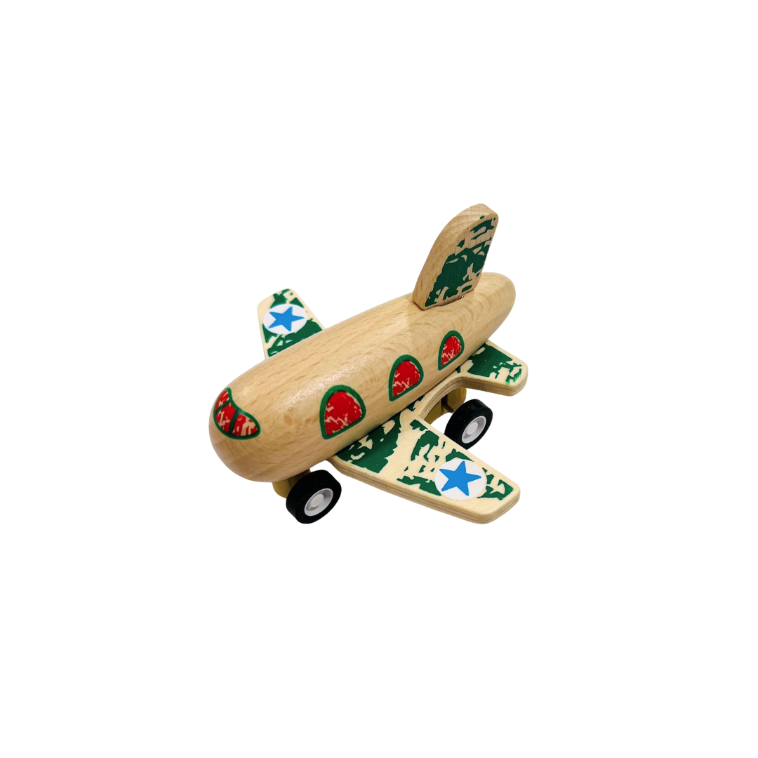 Wooden Pull-Back Aeroplane