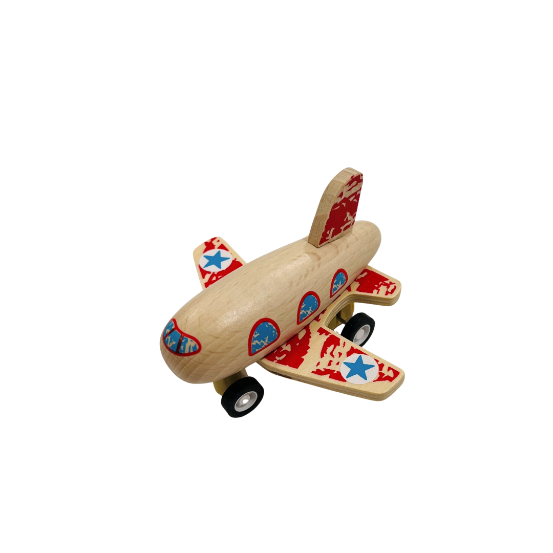Wooden Pull-Back Aeroplane