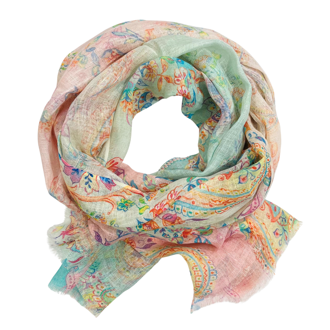 Scarf - Linen Multi Colour #9