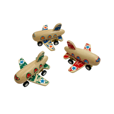 Wooden Pull-Back Aeroplane