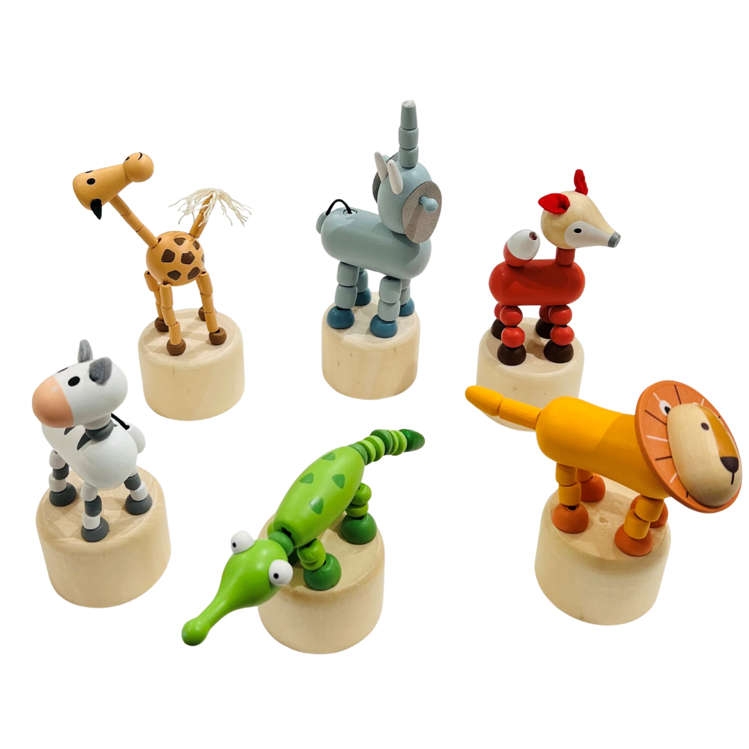 Wooden Animal Press Toy