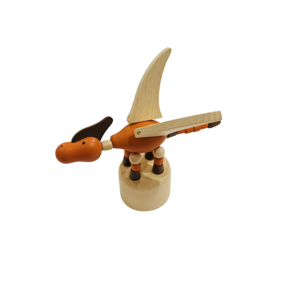 Wooden Dinosaur Press Toy