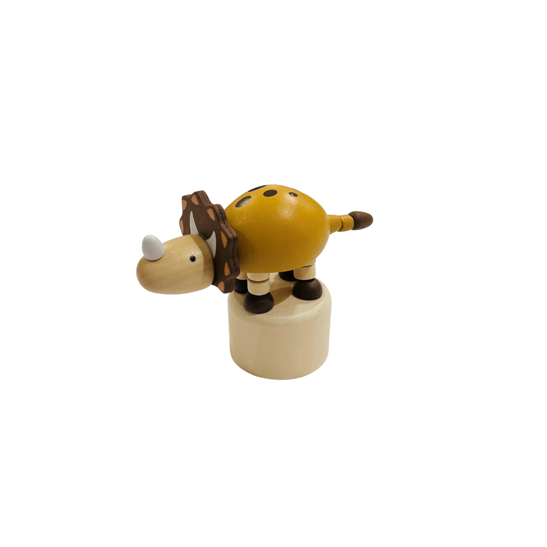 Wooden Dinosaur Press Toy