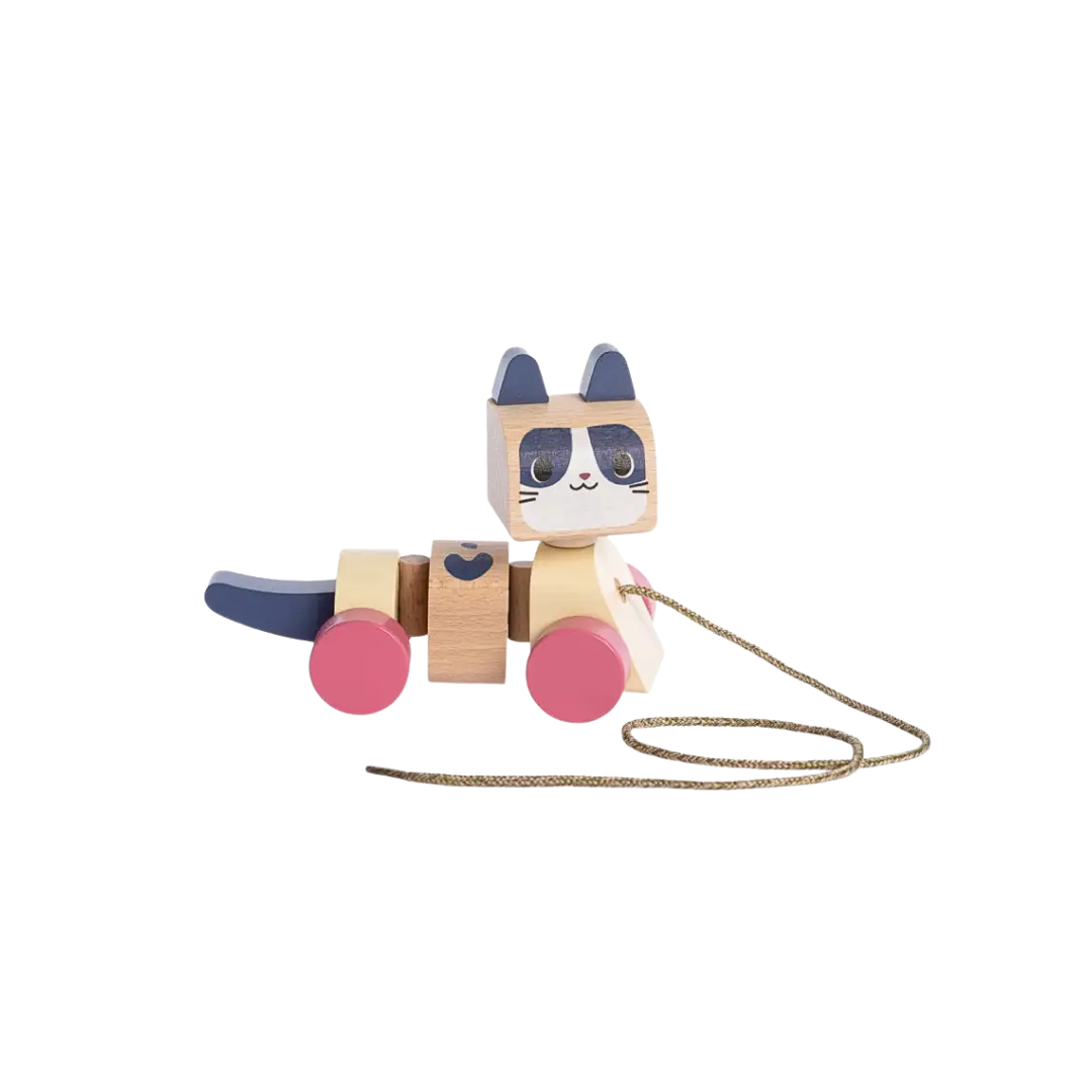 Wooden Pull-a-Long Cat