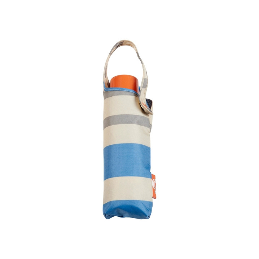 Compact Umbrella - Blue & Grey Stripe