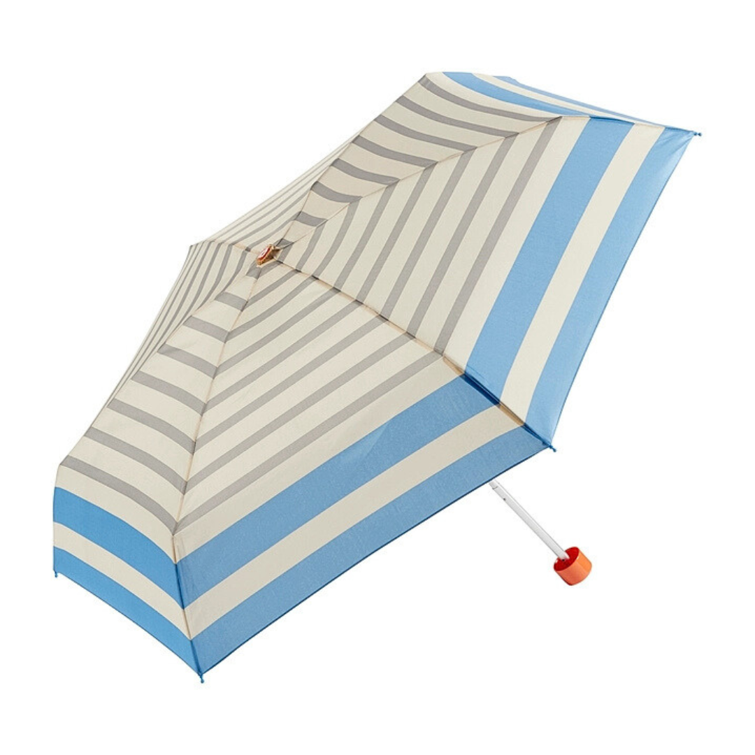 Compact Umbrella - Blue & Grey Stripe