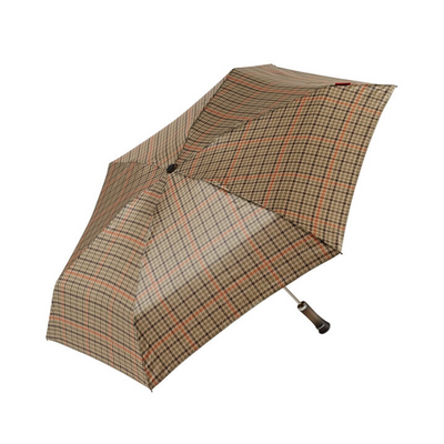 Compact Umbrella - Prince of Wales Khaki Check