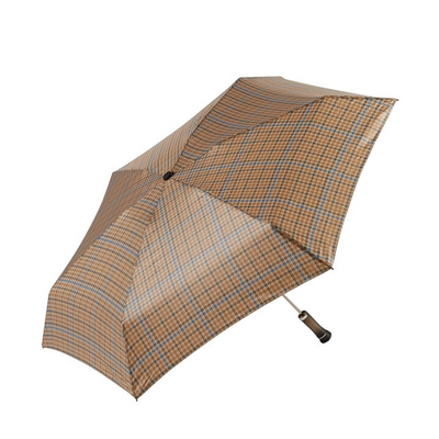 Compact Umbrella - Prince of Wales Tan Check