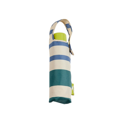 Compact Umbrella - Teal & Blue Stripe