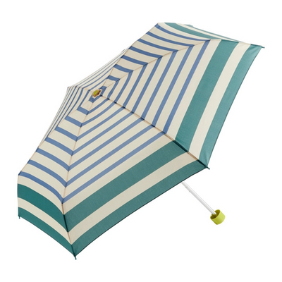 Compact Umbrella - Teal & Blue Stripe