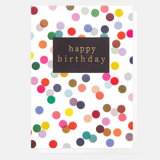 Card Happy Birthday Confetti