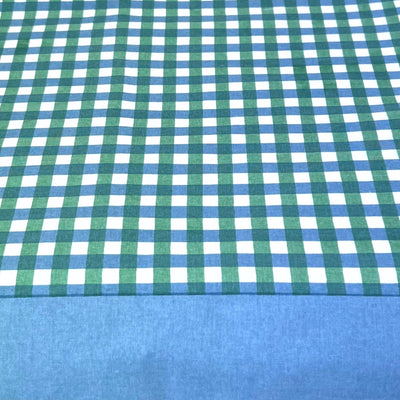 Denim & Sage Check Table Cloth - 3 sizes available