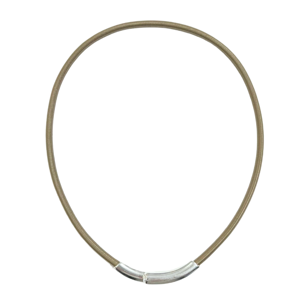 Cross Magnet Necklace - Beige