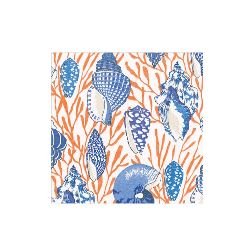 Cocktail Serviette - Shell Toile