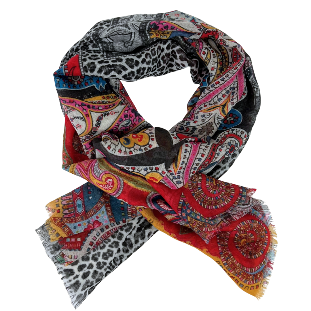 Scarf - Paisley Leopard Multi