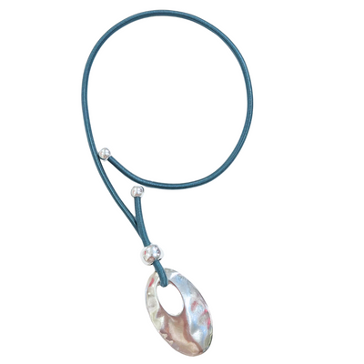 Oval Pull-Through Necklace - Slate