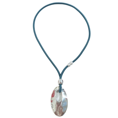 Oval Pull-Through Necklace - Slate