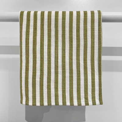 Cotton Stripe Napkin - Chartreuse