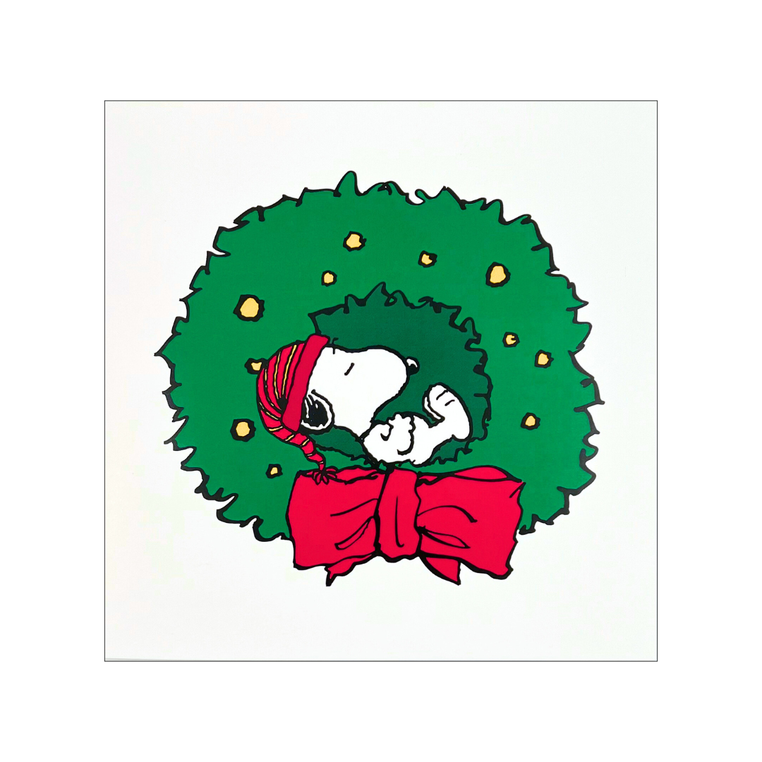 Card - Snoopy Wreath