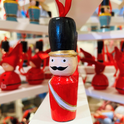 Wooden Decoration - Red Soldier