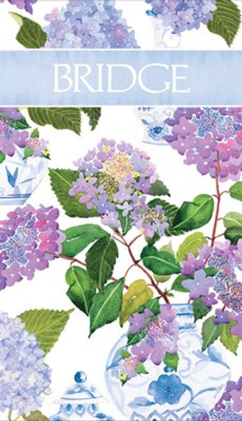 Bridge Score Pad - Hydrangeas & Porcelain