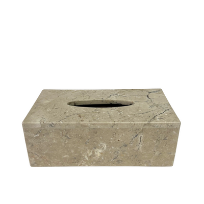 Stone Rectangle Tissue Box - Sand (Instore only)