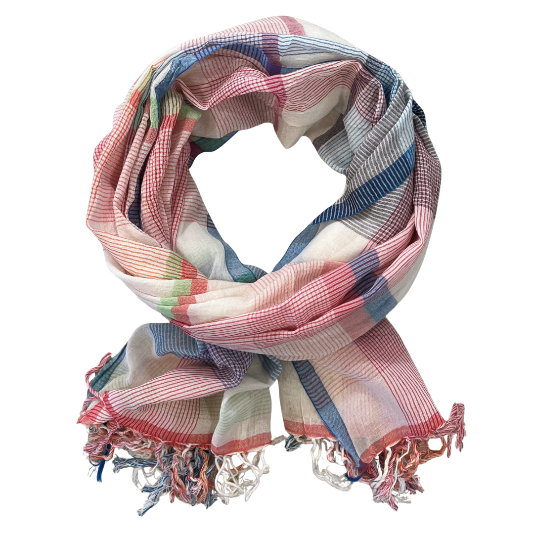 Sarong/Scarf - Cotton Multi Check #1