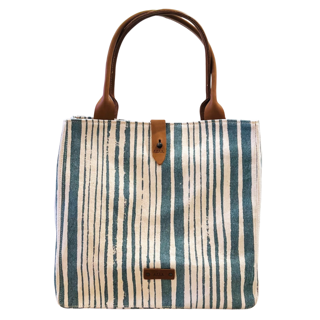 Canvas Tote Bag - Blue Lines