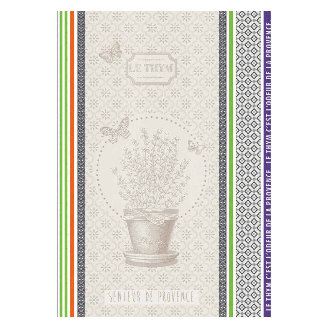 Cotton Jacquard Tea Towel - Thym (Thyme)