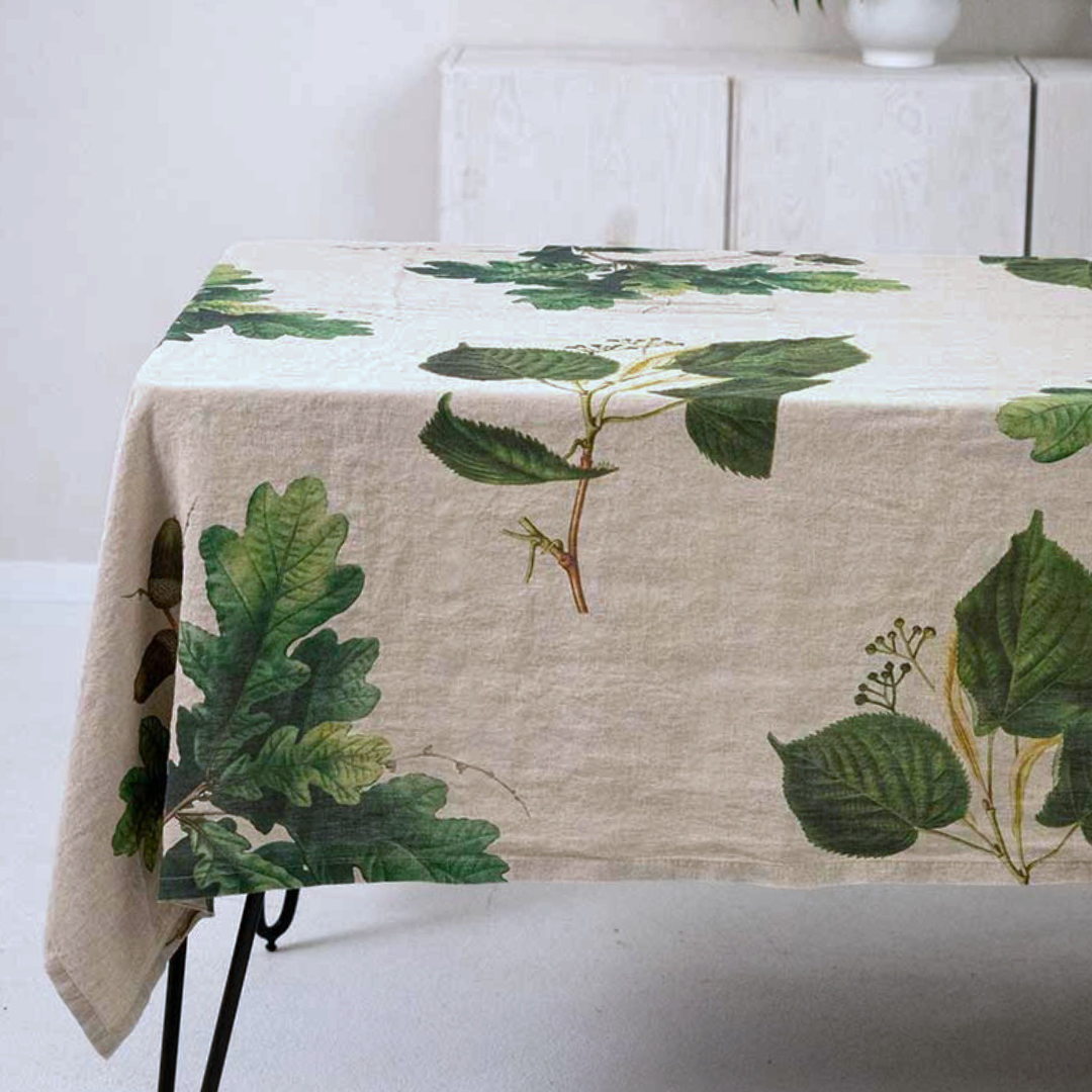 Linen Table Cloth - Tree Design