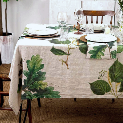 Linen Table Cloth - Tree Design