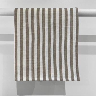 Cotton Stripe Napkin - Beige